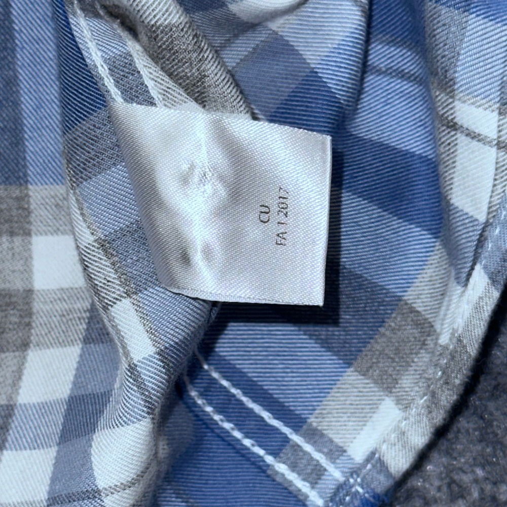 UNTUCKit Men's Plaid Button-Down Shirt Blue Gray Check‎ 100% Cotton Long Sleeve - Picture 7 of 10